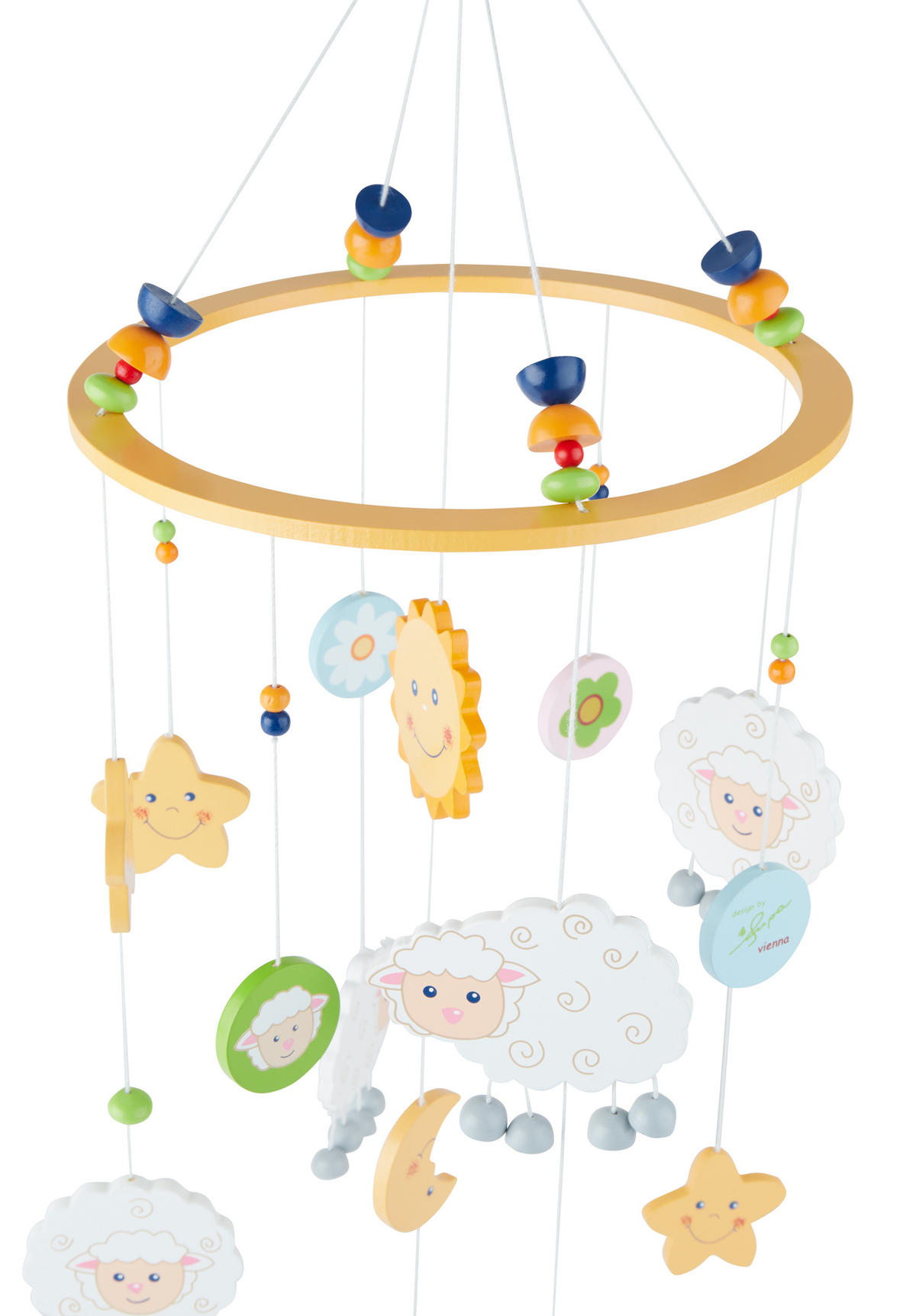 BABY-MOBILE Schaf Betty Holz - ab Geb 3D - Gelb, Holz (23/23cm) - Bieco Spielwaren