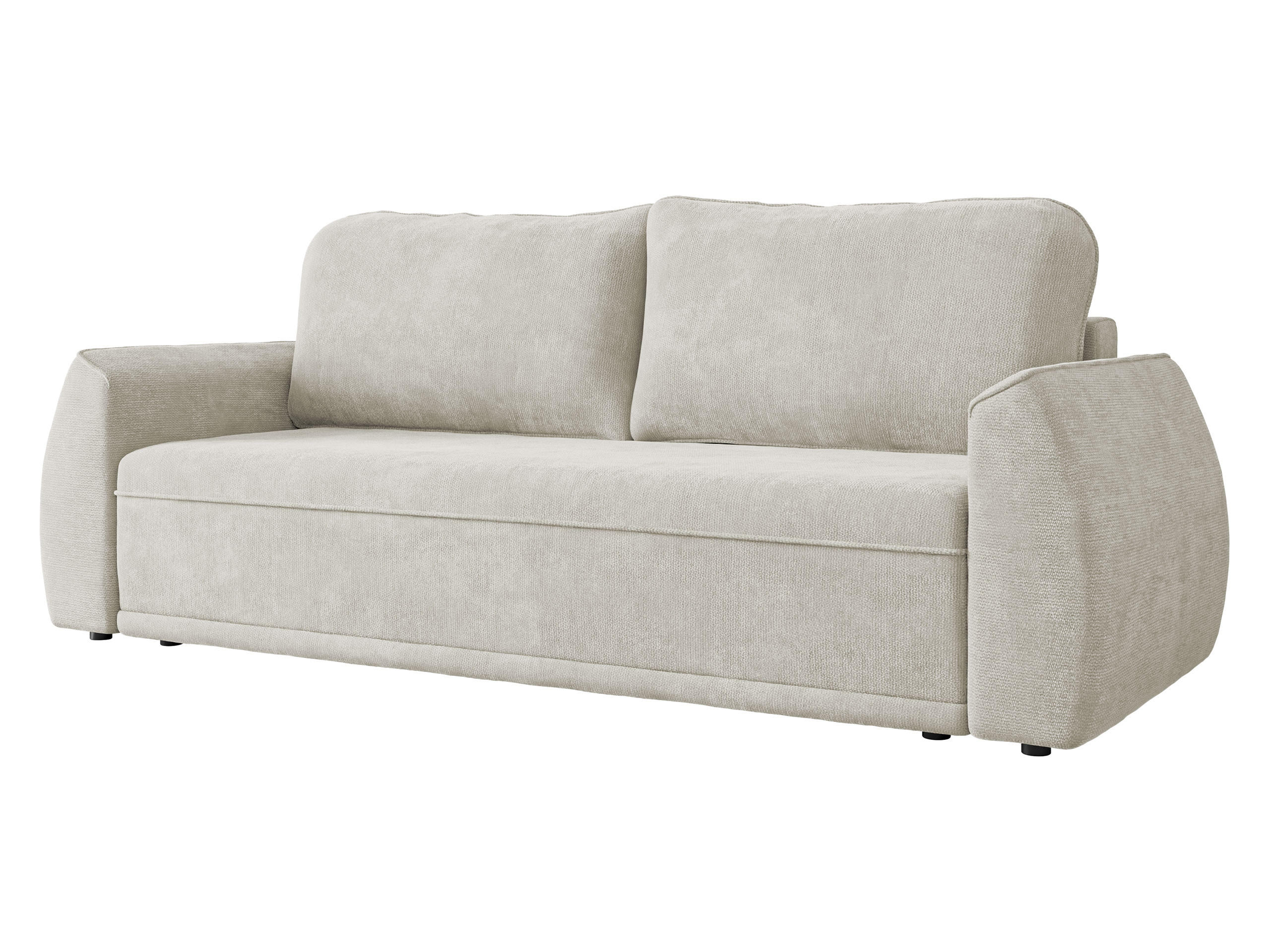 SCHLAFSOFA Floxi - Creme/Schwarz, Holz/Kunststoff (244/96/96cm) - MIRJAN24