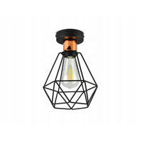 DECKENLEUCHTE EDISON II - Goldfarben/Schwarz, Metall (20/20/27cm) - kiki design