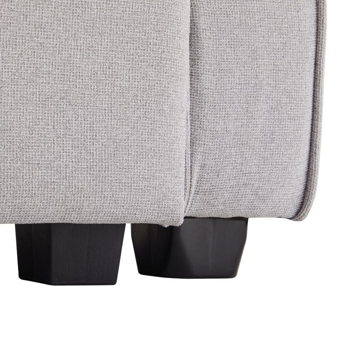 VIERSITZER-SOFA in Hellgrau Leinen mit 4 Kissen - Hellgrau, Textil (83/87/264cm) - KOMHTOM