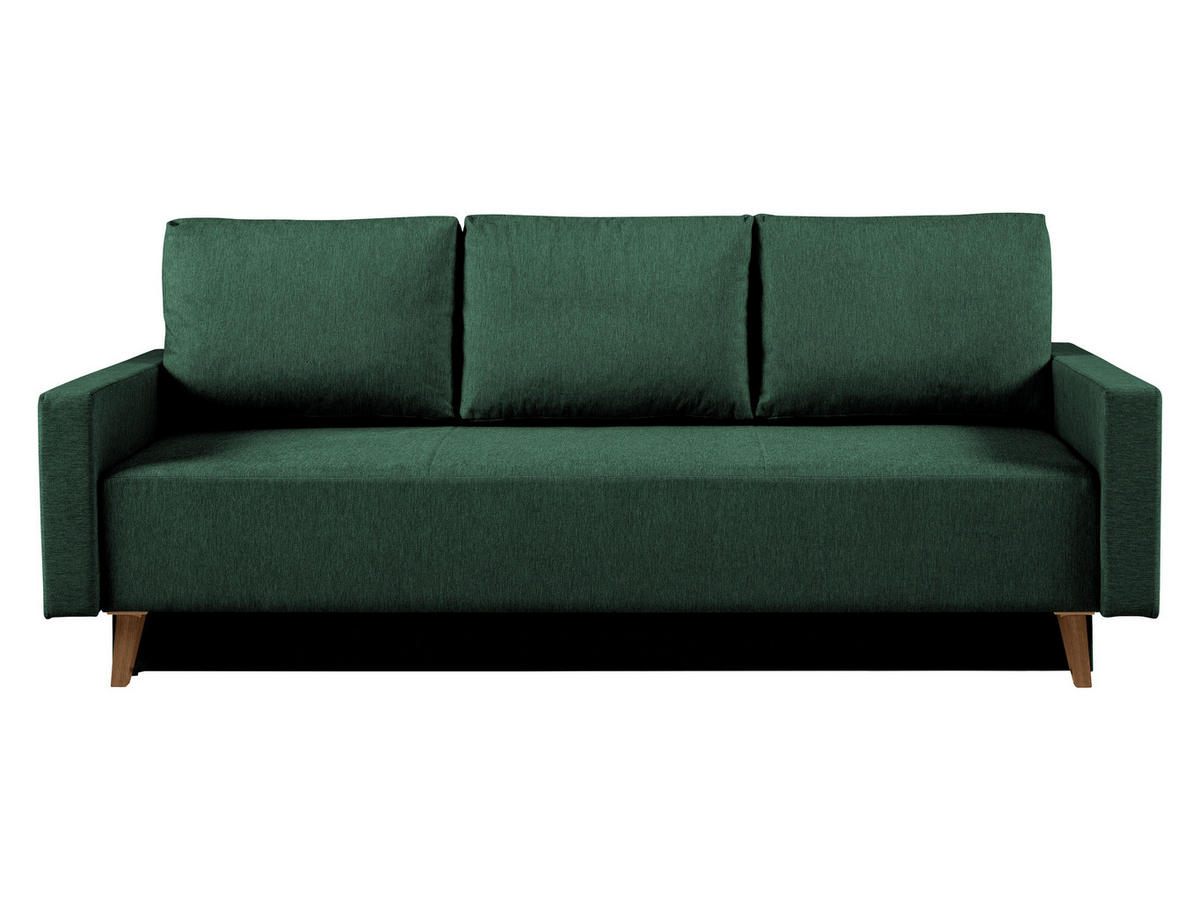 SCHLAFSOFA Oviedo - Grün, Holz/Kunststoff (215/86/95cm) - MIRJAN24