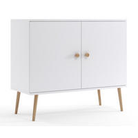 SIDEBOARD Weiß Matt Boho Mit Regalen - Weiß, Holzwerkstoff (100/85/42cm) - Sepro Meble