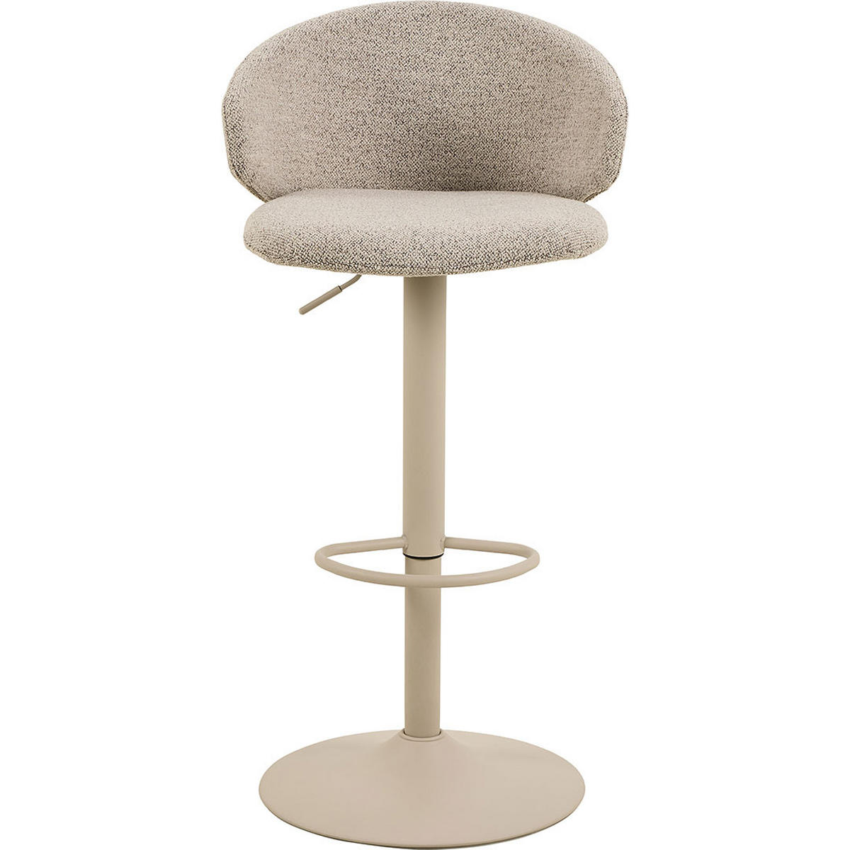 BARHOCKER, Stühle Beige, Metall / Polyester, 46 x 38 x 107 cm - Beige, Textil/Metall (46/107/38cm) - ebuy24