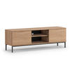 LOWBOARD Queba 2T Hellbraun 150/50/41 cm – TV Board Holzoptik modern - Hellbraun/Schwarz, Holzwerkstoff (150/50/41cm) - AX Living