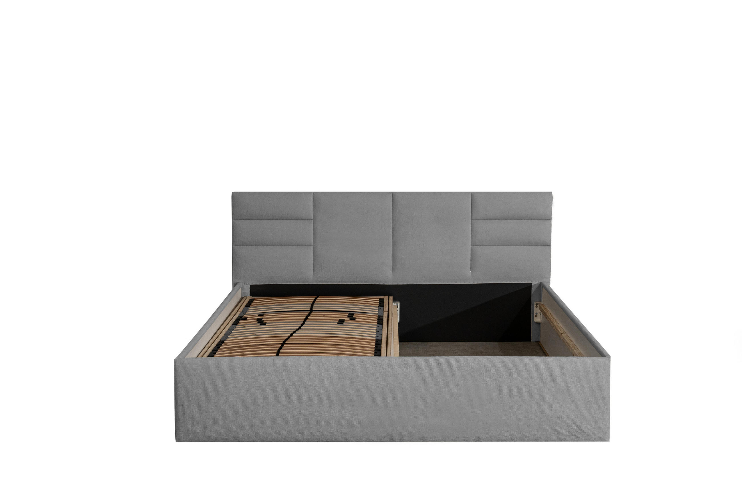 POLSTERBETT Madera Grau 120 x 200 x 40 cm Stauraum unter der Liegefläche Ohne Matratze und Lattenrost - Grau, Textil (120/200cm) - Halmon Schlafkomfort Betten 