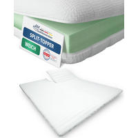 DĚLENÁ VRCHNÍ KOUTKA Comfort 160/200 cm - výška 6 cm - bílá, textil (160/200cm) - AM Qualitätsmatratzen