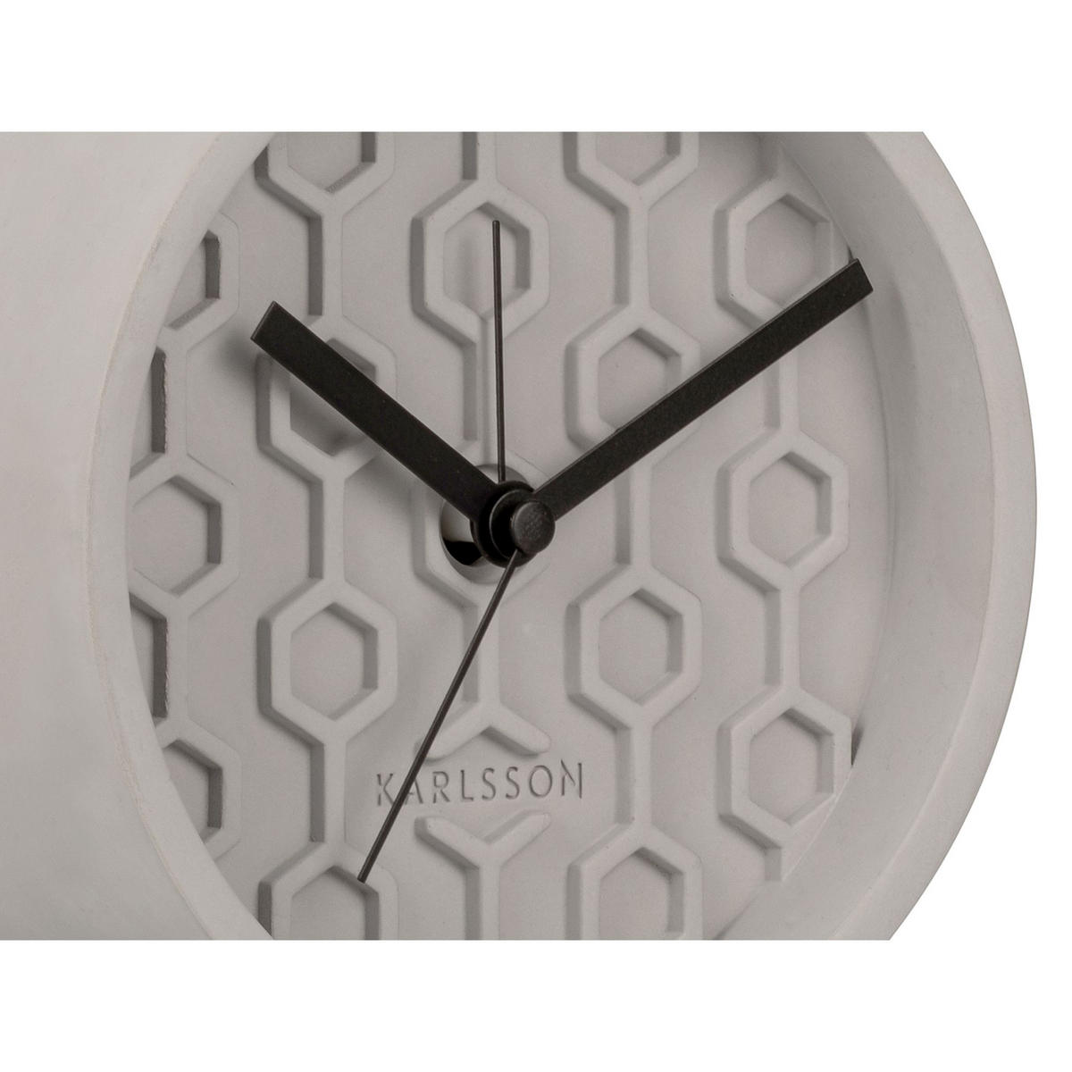 WECKER Honeycomb Ø15 cm - Hellgrau, Stein (15/15/6cm) - Karlsson