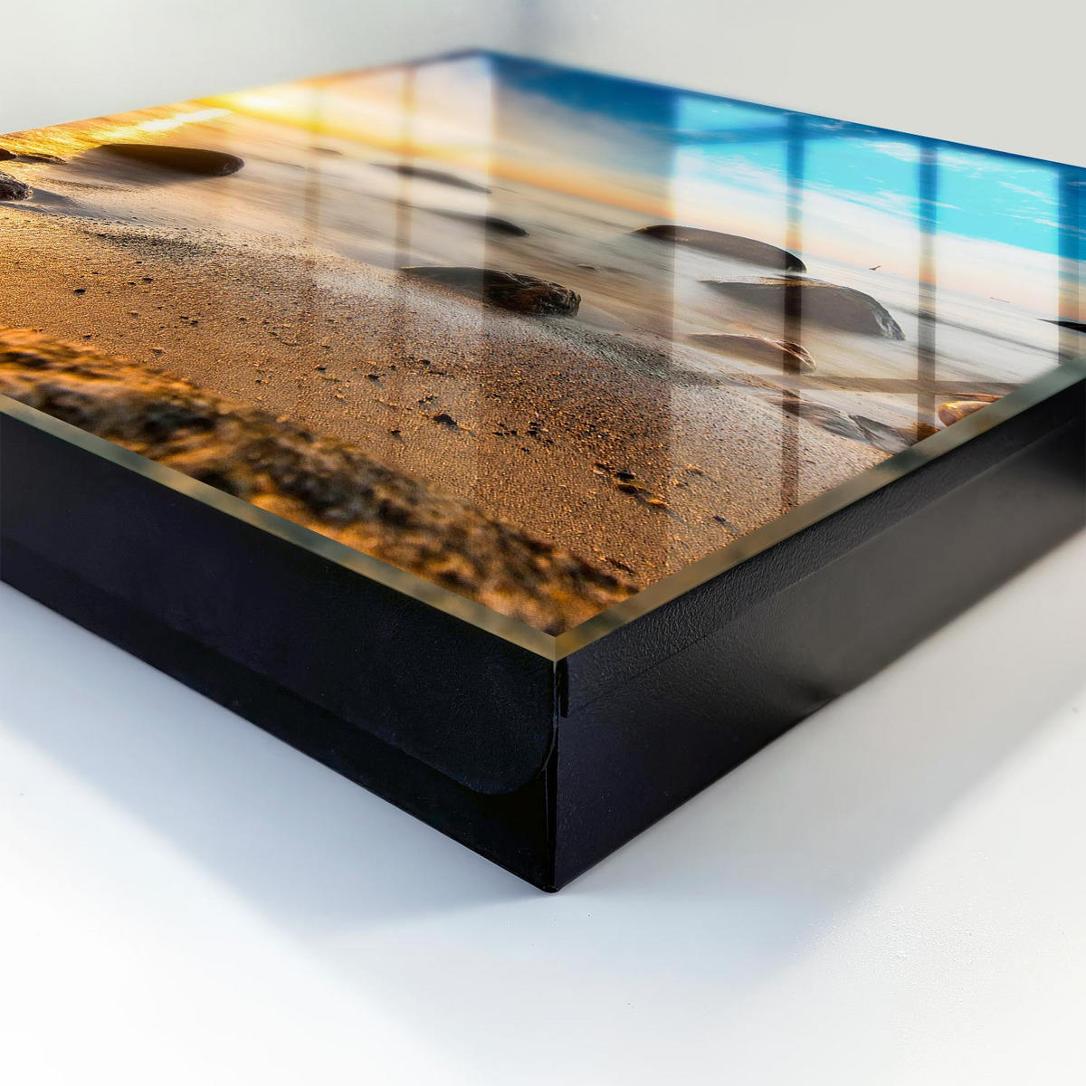 SCHLÜSSELBOX Schwarz 30x30 cm- Türöffnung nach rechts - Westküste - Blau, Metall (30/30/5cm) - TULUP