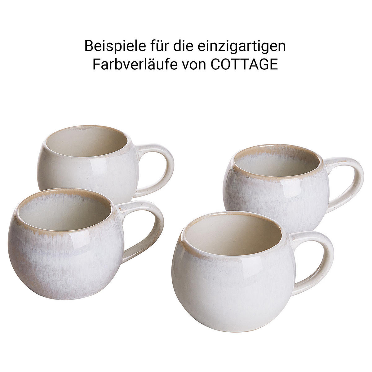 ESPRESSOTASSEN 6er-Set Cottage 180 ml - Weiß, Keramik (0.18L) - Butlers