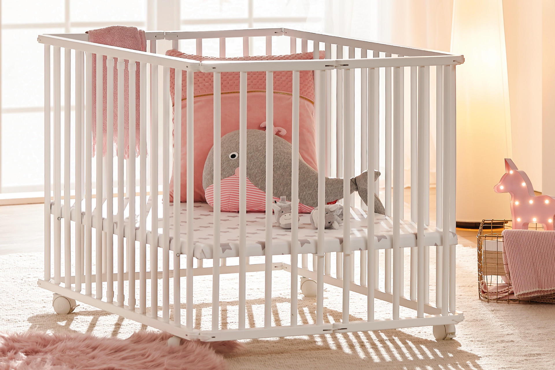 Rosa Kinderzimmer Polster WeiÃ