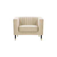 SESSEL Slender-Velluto 2 - Creme, Holz/Textil (99/71/83cm) - SLF24