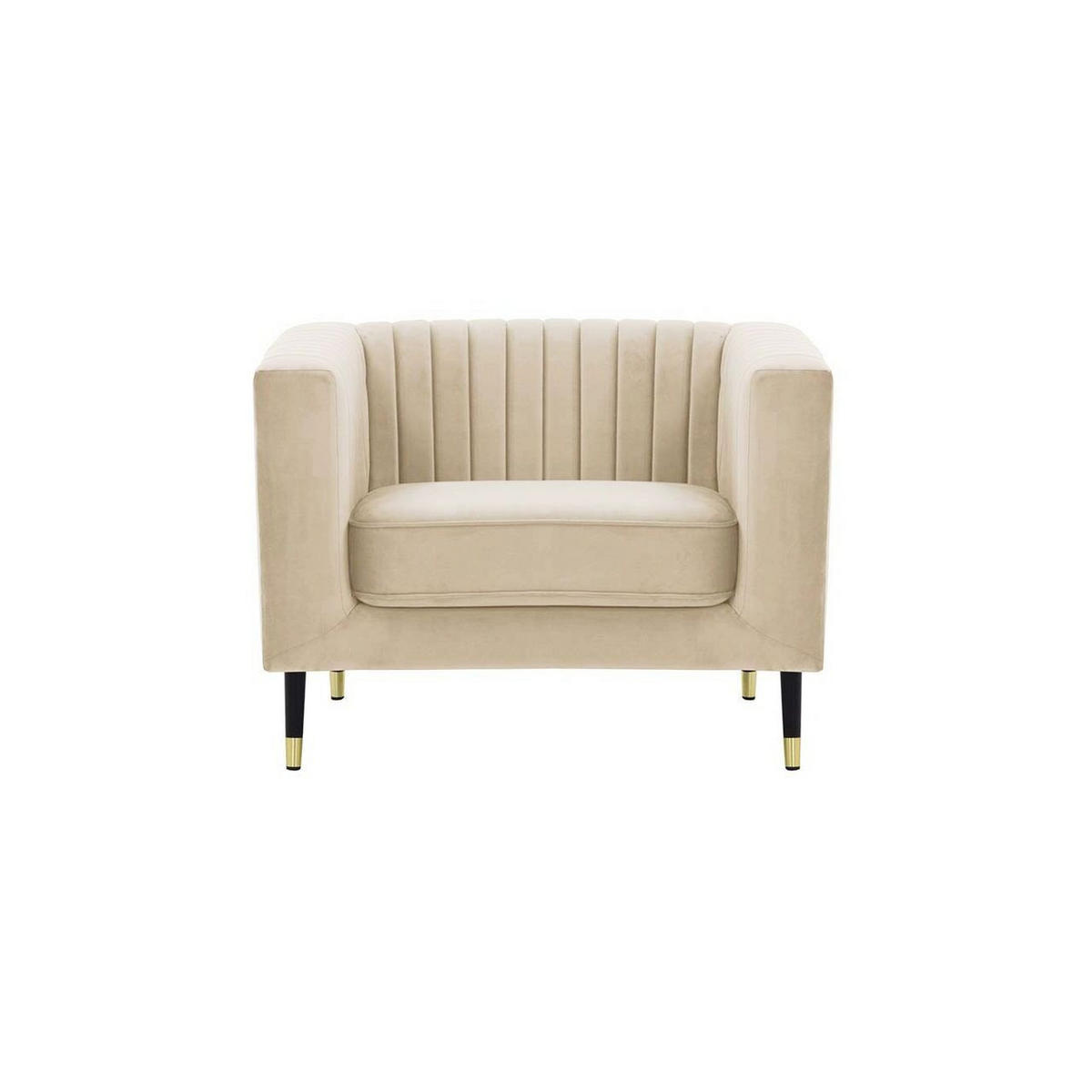 SESSEL Slender-Velluto 2 - Creme, Holz/Textil (99/71/83cm) - SLF24