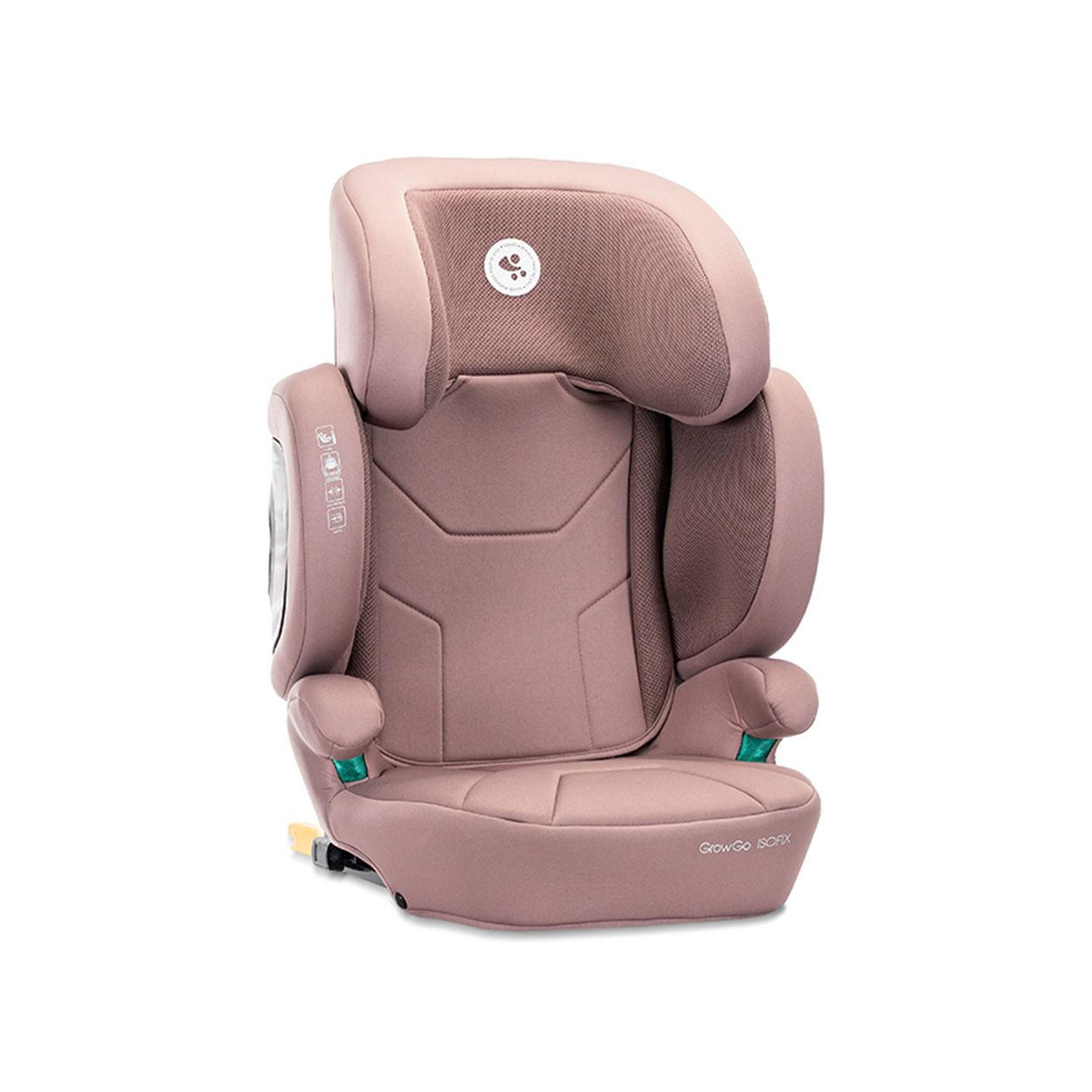 KINDERSITZ Growgo Isofix rosa i-Size 100x150cm Isofix klappbar Kopfstütze - Rosa, Kunststoff (52/83/42cm) - Lorelli