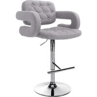 BARHOCKER Dublin 65-85 cm Grau - Grau, Textil (62/103/55cm) - furnicato