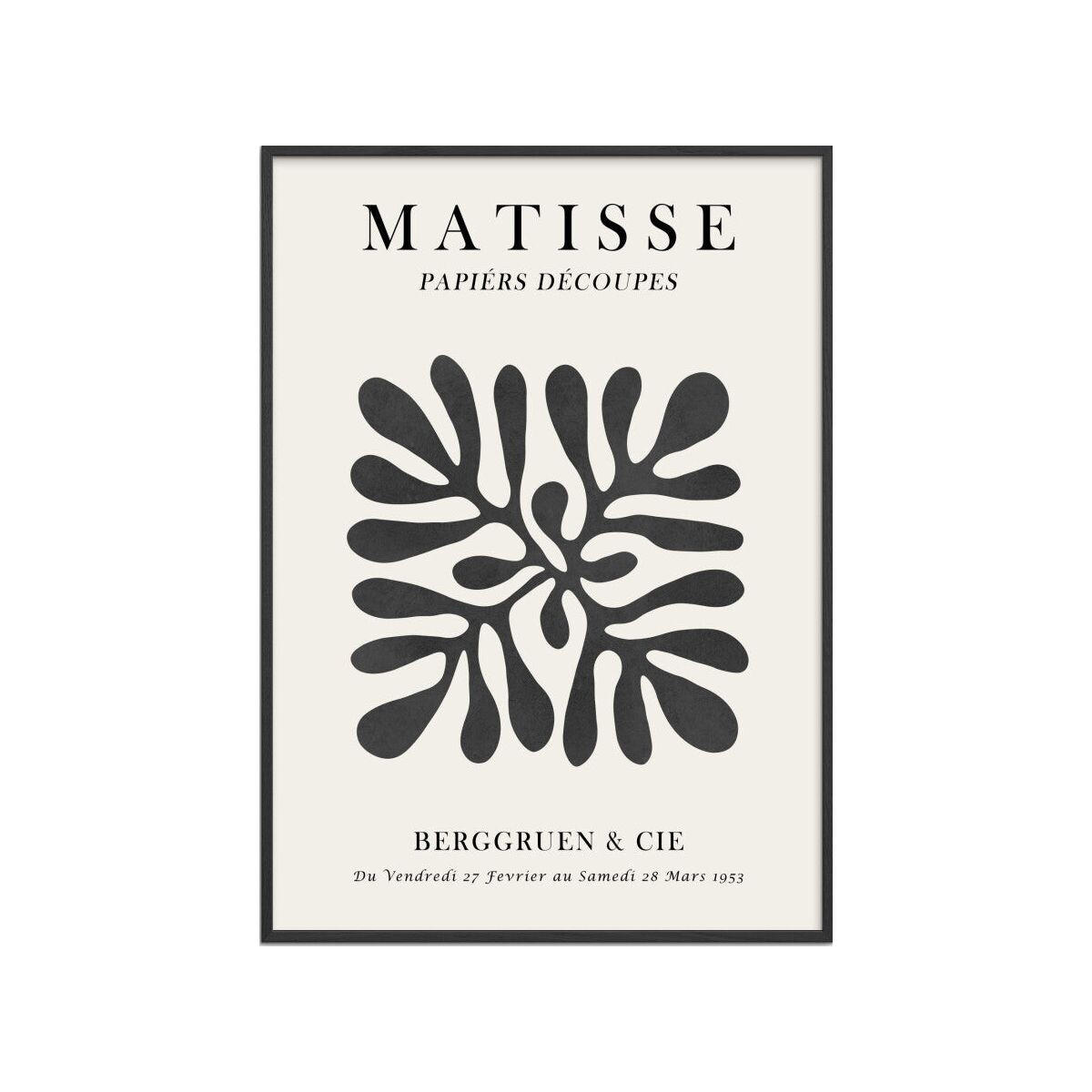 POSTER mit Rahmen Vitor Costa - Matisse floral Poster 1 - Schwarz, Holz/Papier (30/40cm) - Poster&Frame