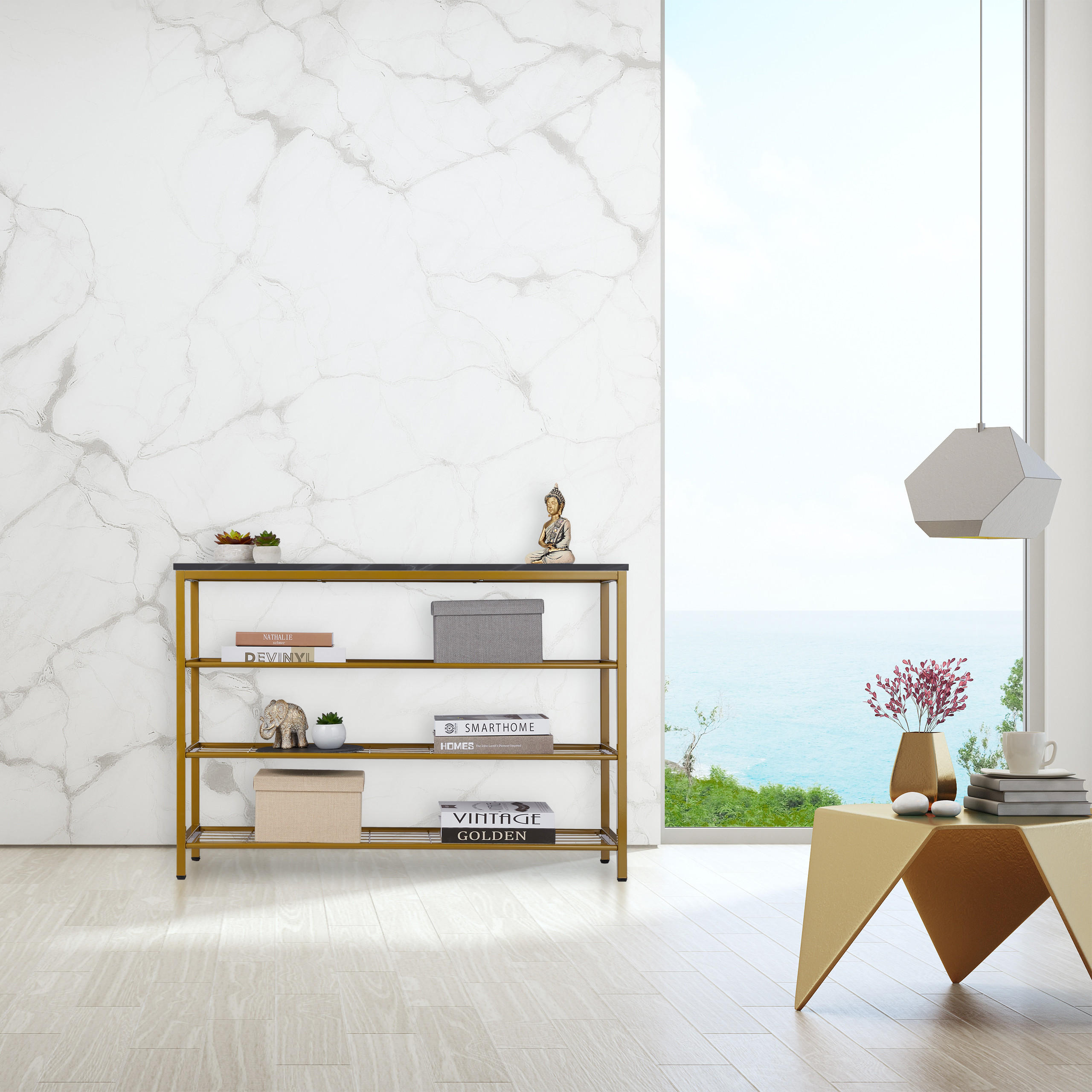 KONSOLENTISCH - Multicolor, Holzwerkstoff/Metall (30/101/70cm) - Relaxdays