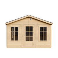 GARTENHAUS HOLZ M736 370 x 480 cm - Naturfarben, Holz (382/276/512cm) - Timbela
