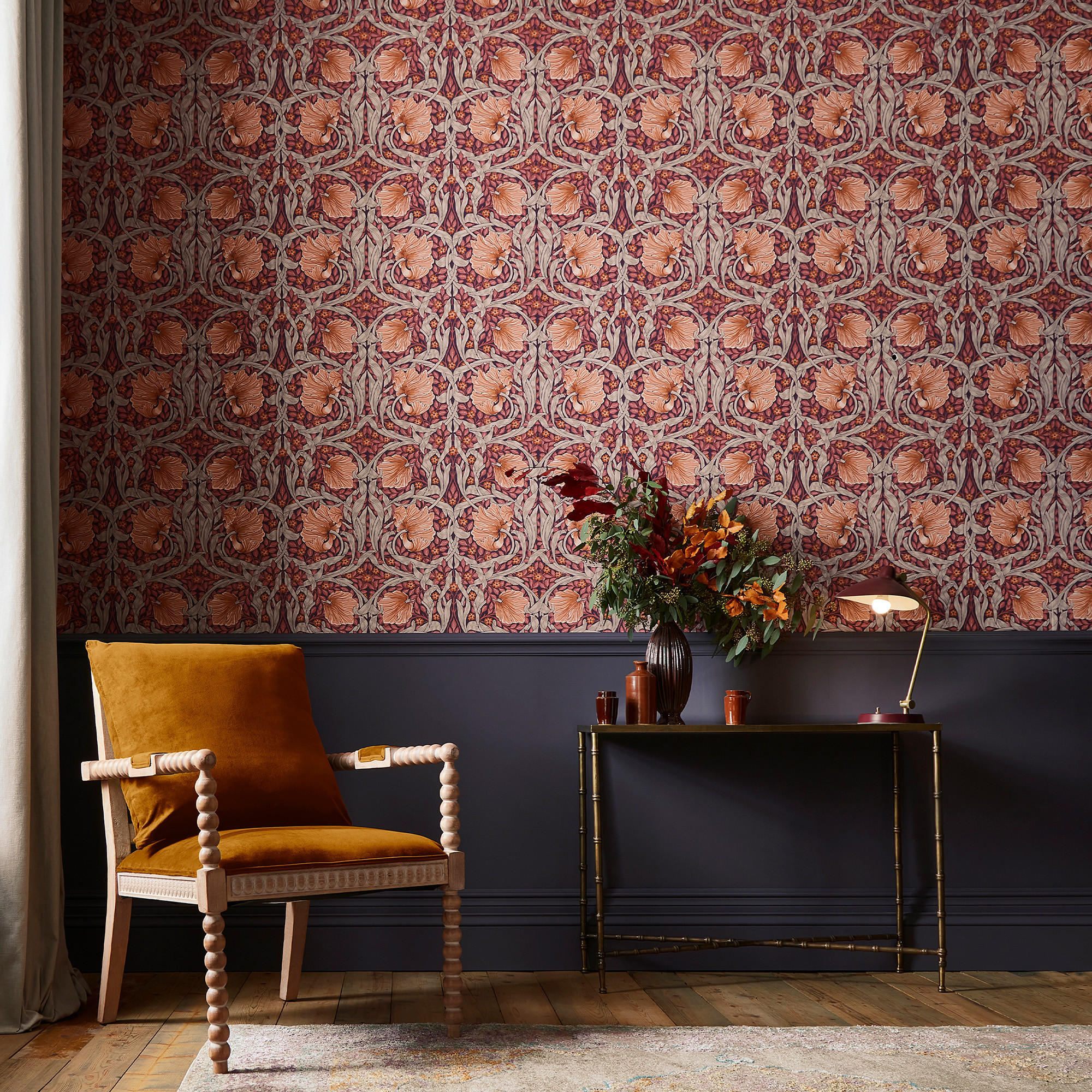 VLIESTAPETE Pimpernel Pflaume - Lila, Papier/Kunststoff (52/1000cm) - Graham & Brown