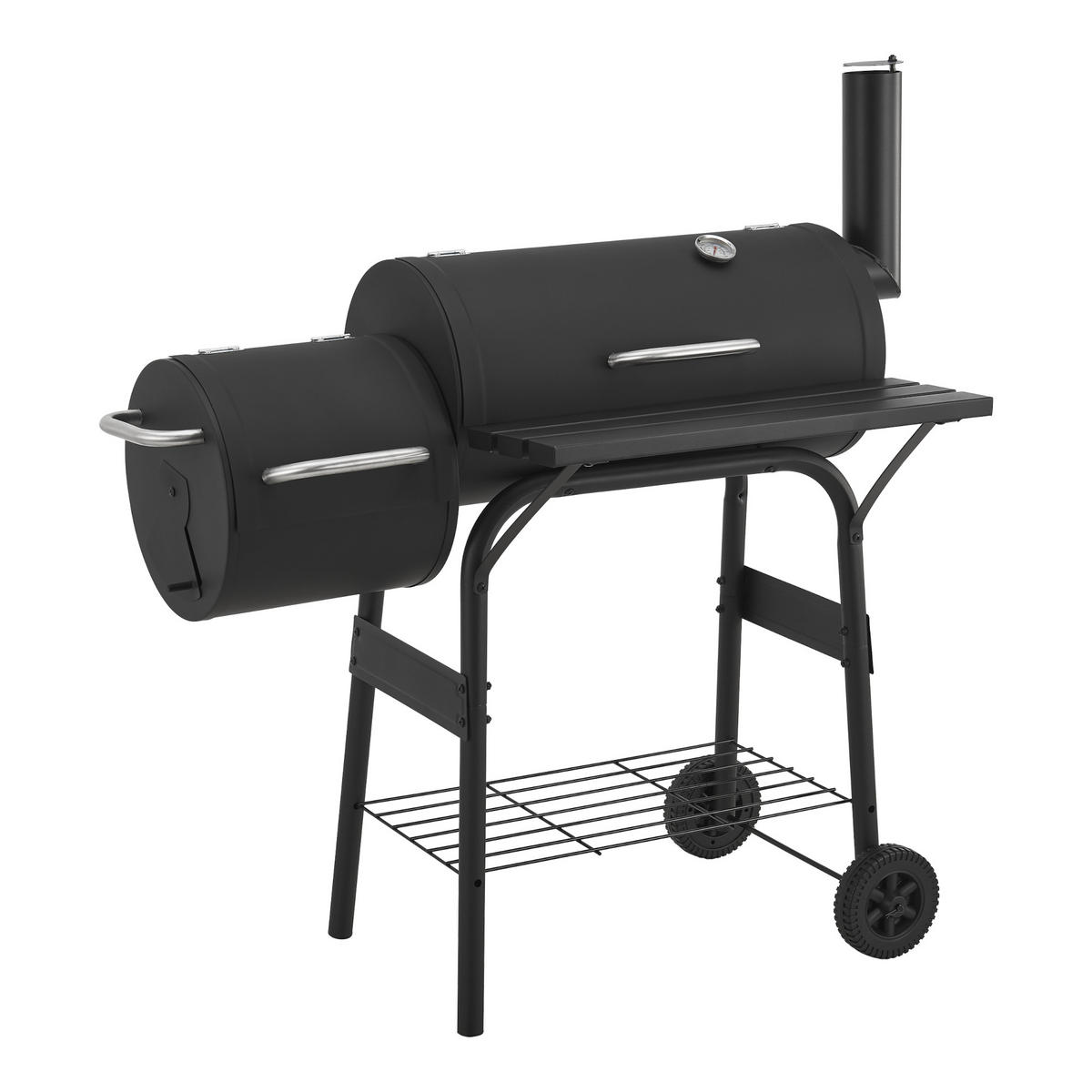 SMOKER-GRILL Arielli - Schwarz, Metall (110/115/64cm) - casa.pro