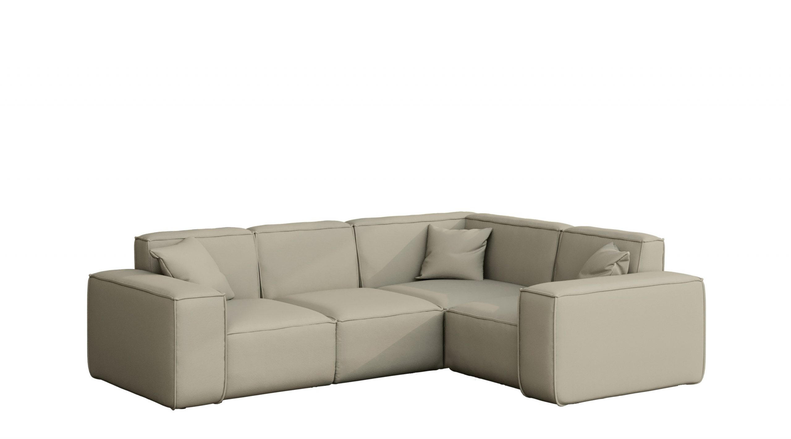 GARTENECKSOFA L-form MALIBU Stoff Odyssey Dunkelbeige Rechts - Beige, Holz (246/73/181cm) - Kaiser Möbel
