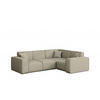 GARTENECKSOFA L-form MALIBU Stoff Odyssey Dunkelbeige Rechts - Beige, Holz (246/73/181cm) - Kaiser Möbel