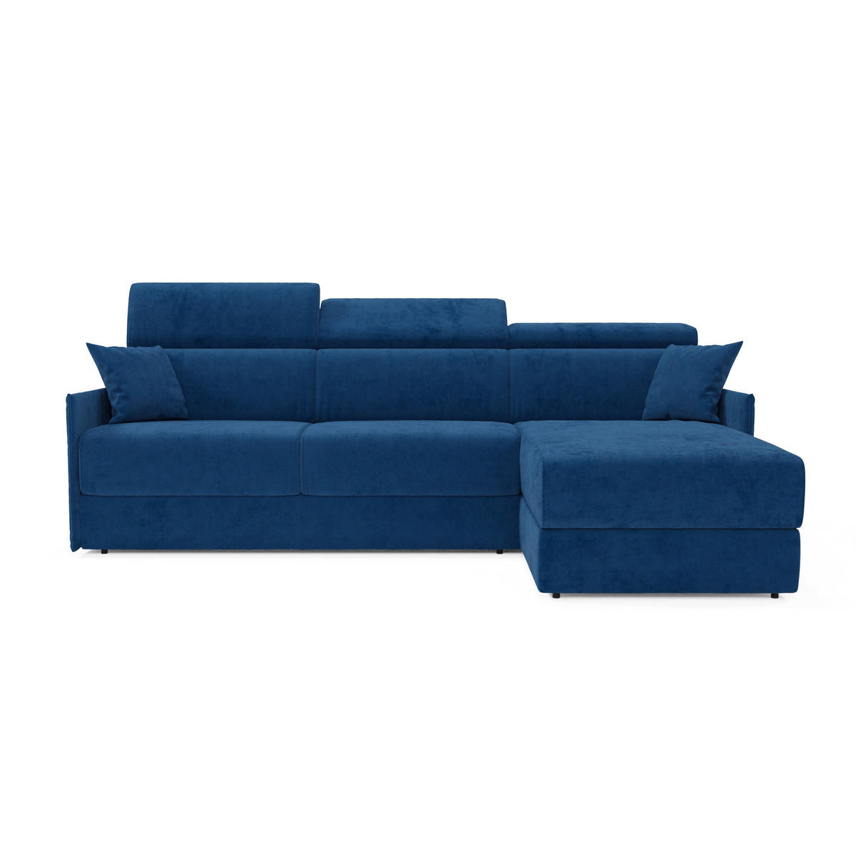 ECKSOFA Miryam - Blau, Metall (252/98cm) - Divani.store
