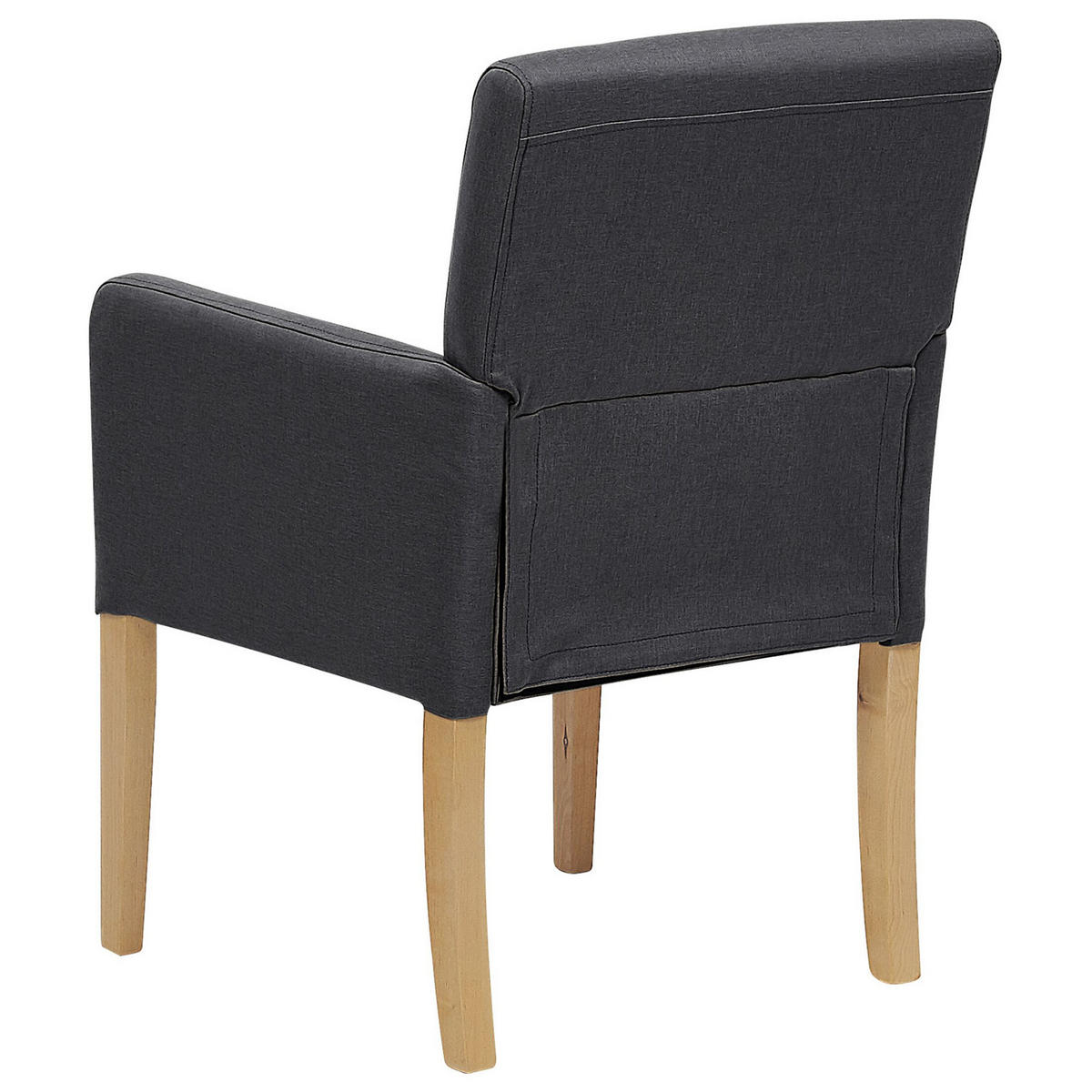 ESSZIMMERSTUHL Polsterbezug Grau Rockefeller - Grau, Textil (58/89/60cm) - Beliani