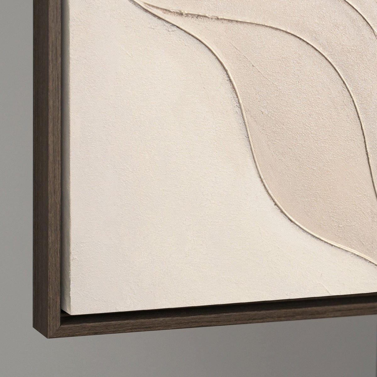 GEMÄLDE Wind in den Blättern Schattenfugenrahmen Grau 140x100 cm - Grau, Holz (140/100cm) - YS-art gallery