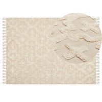 KURZFLOR-TEPPICH Itanagar 200/140 cm - Beige, Textil (140/200cm) - Beliani