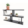WANDREGAL LUNA 2 Versionen Schwarz 85/18/49,4 cm - Schwarz, Holzwerkstoff (85/49.4/18cm) - Matkam Möbel