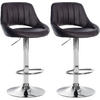 BARHOCKER 2er Set Lederlook braun - Braun, Textil (47/85/48cm) - CLP