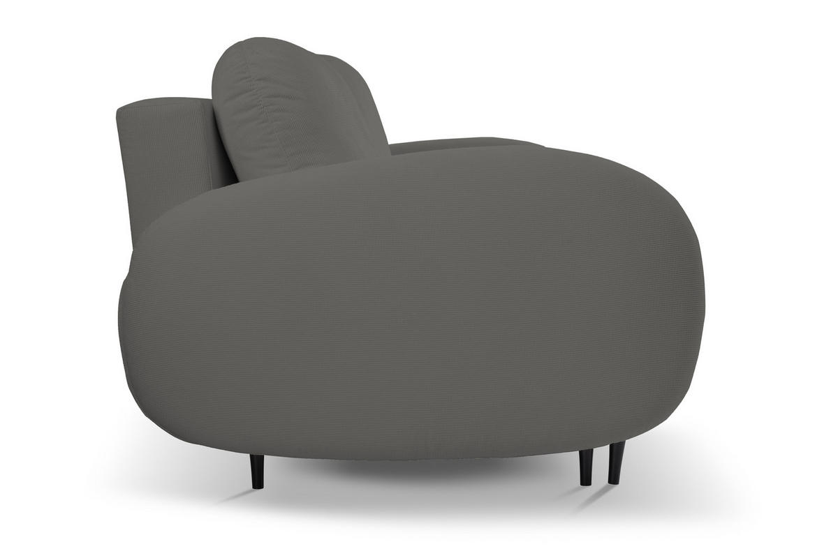 SOFA SOFT RunAgin Mit Schlaffunktion Und Bettkasten, PUR-Schaum, Schwarze Kunststofffüße, lose Rückenkissen, freistehend, 232x109x95 cm Dark grey - Dunkelgrau, Holz/Textil (232/95/109cm) - DomoHome