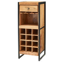 BARREGAL Fontana - 51 cm - Mangoholz - Schwarz/Naturfarben, Holz/Metall (51/120/40cm) - bene living