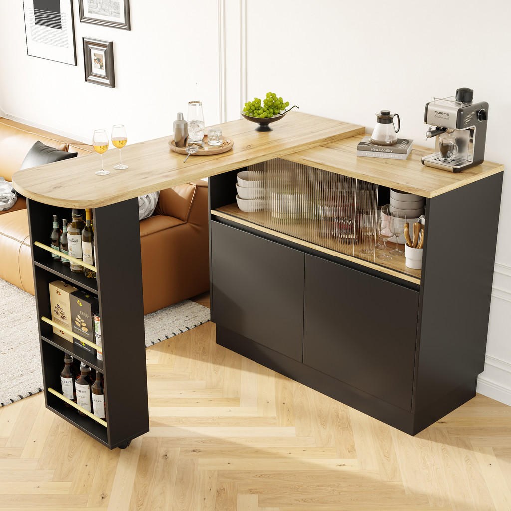 Thumbnail - Urban Meuble Stehtisch, Schwarz, Holzwerkstoff, Metall, Rechteckig, 90x100x45 cm, Esszimmer, Barmöbel, Bartische