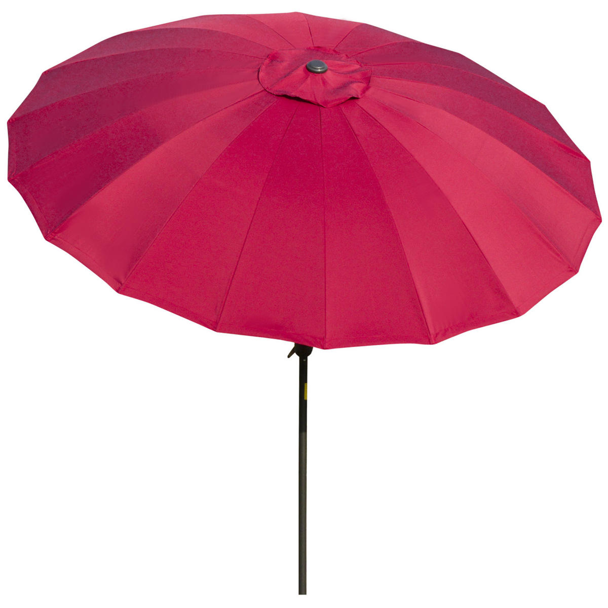 SONNENSCHIRM DE-11407 neigbar, mit Kurbel, 18 Streben Weinrot - Weinrot, Metall (250/250cm) - ComfortXL