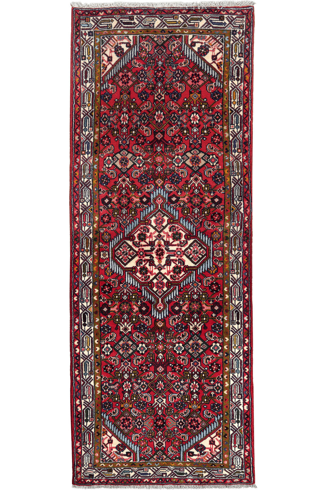 LÄUFER Orient handgeknüpft Assadabad Rot 212/77 cm Schurwolle - Rot, Textil (77/212cm) - Looma