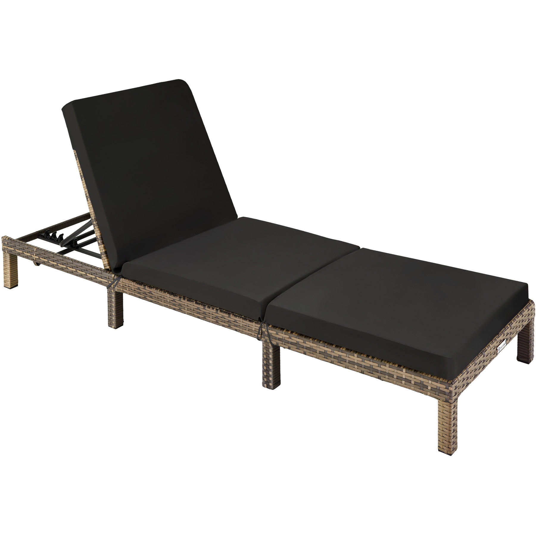 RATTAN-SONNENLIEGE Sofia,196 x 66 x 27 cm,natur - Naturfarben, Kunststoff (66/27/196cm) - tectake