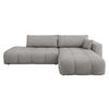 ECKSOFA Furyn O Boucle, Seite: Rechts - Schwarz/Grau, Holzwerkstoff/Kunststoff (262/145cm) - MIRJAN24