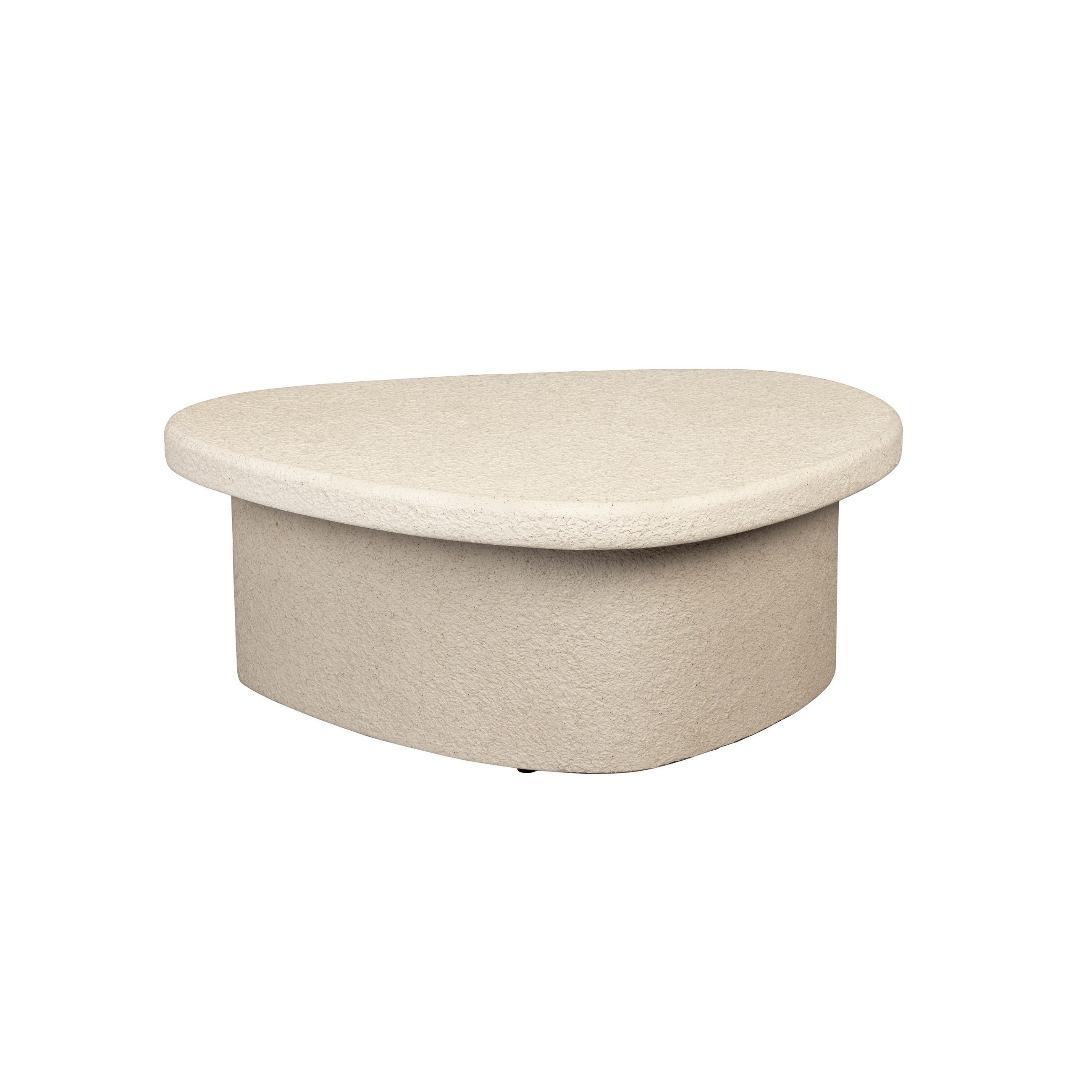 COUCHTISCH Veda Recycelt Beige - Beige, Stein (74/49/28cm) - Dutchbone