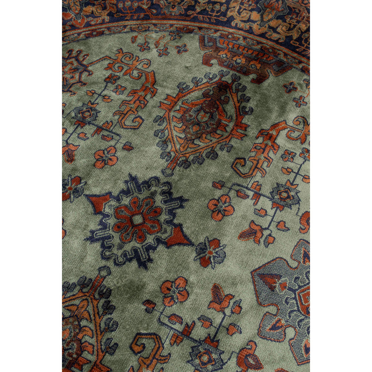 TEPPICH Raz Rund 160 cm Persisches/Orientalisches Motiv Grün - Grün, Textil (160/160cm) - Housecraft Living