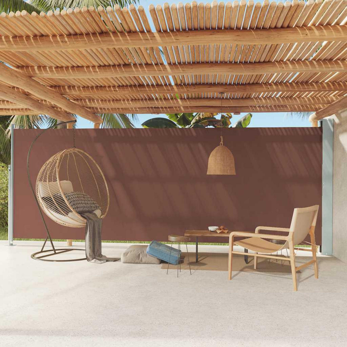 SEITENMARKISE Ausziehbar 200x600 cm Braun - Braun, Textil (600/200/1cm) - furnicato