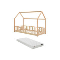 HAUSBETT - 1 Person - holz - naturfarben hell Martevi - Naturfarben, Holz (90/190cm) - Vente-Unique