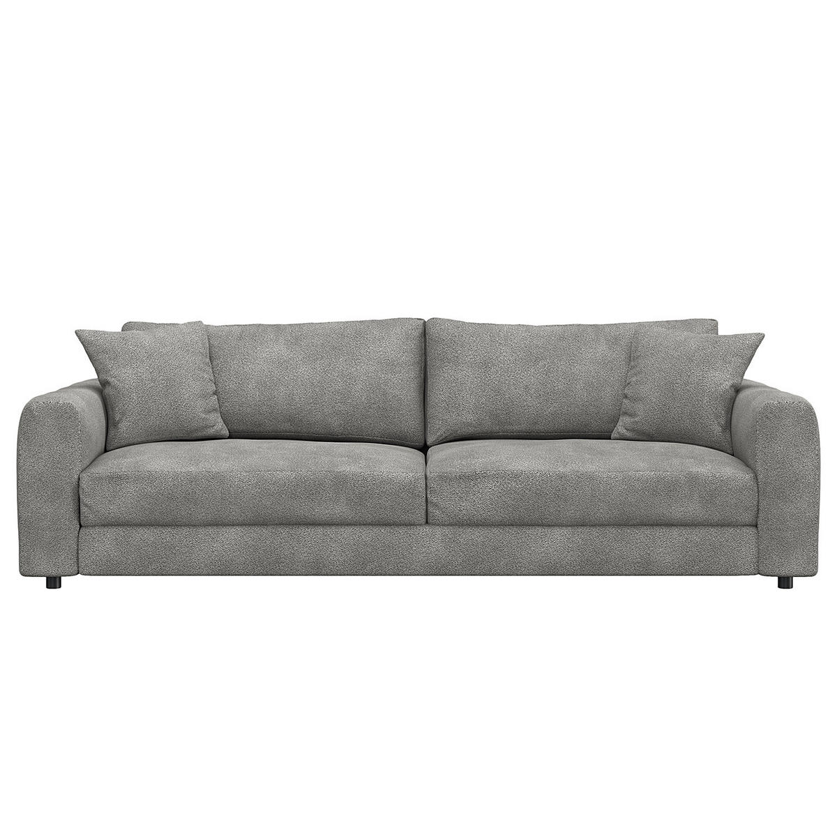 3-SITZER SOFA - Schwarz/Grau, Holz/Kunststoff (238/79/106cm) - home24