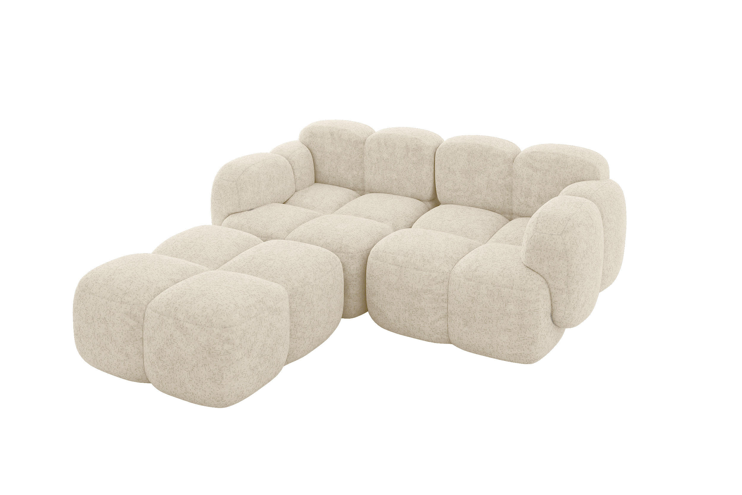 Altdecor Ecksofa Creme 214x205 cm