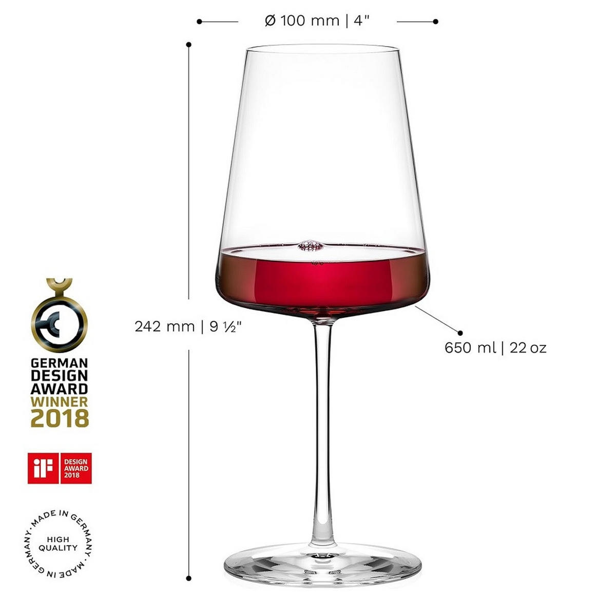 POWER Bordeauxkelch 2er Set - Transparent, Glas (0.648L) - Stölzle