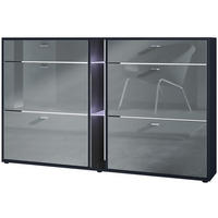 SCHUHSCHRANK Today Fronten in Grau Hochglanz - Grau, Holzwerkstoff (155.5/95/28cm) - Vladon