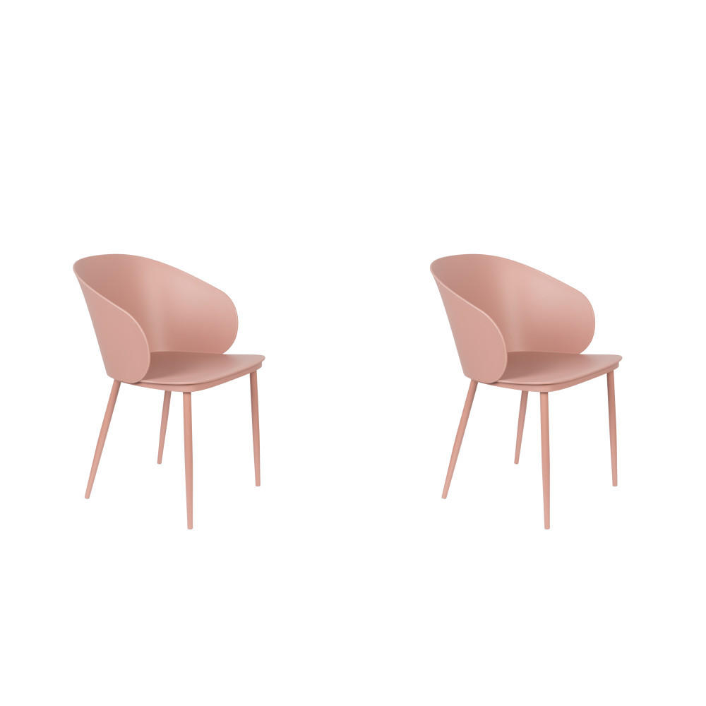 ESSZIMMERSTUHL Gigi - Rosa - 53.5/57/81 cm - 2er-Set - Pink, Kunststoff (57/81/53.5cm)