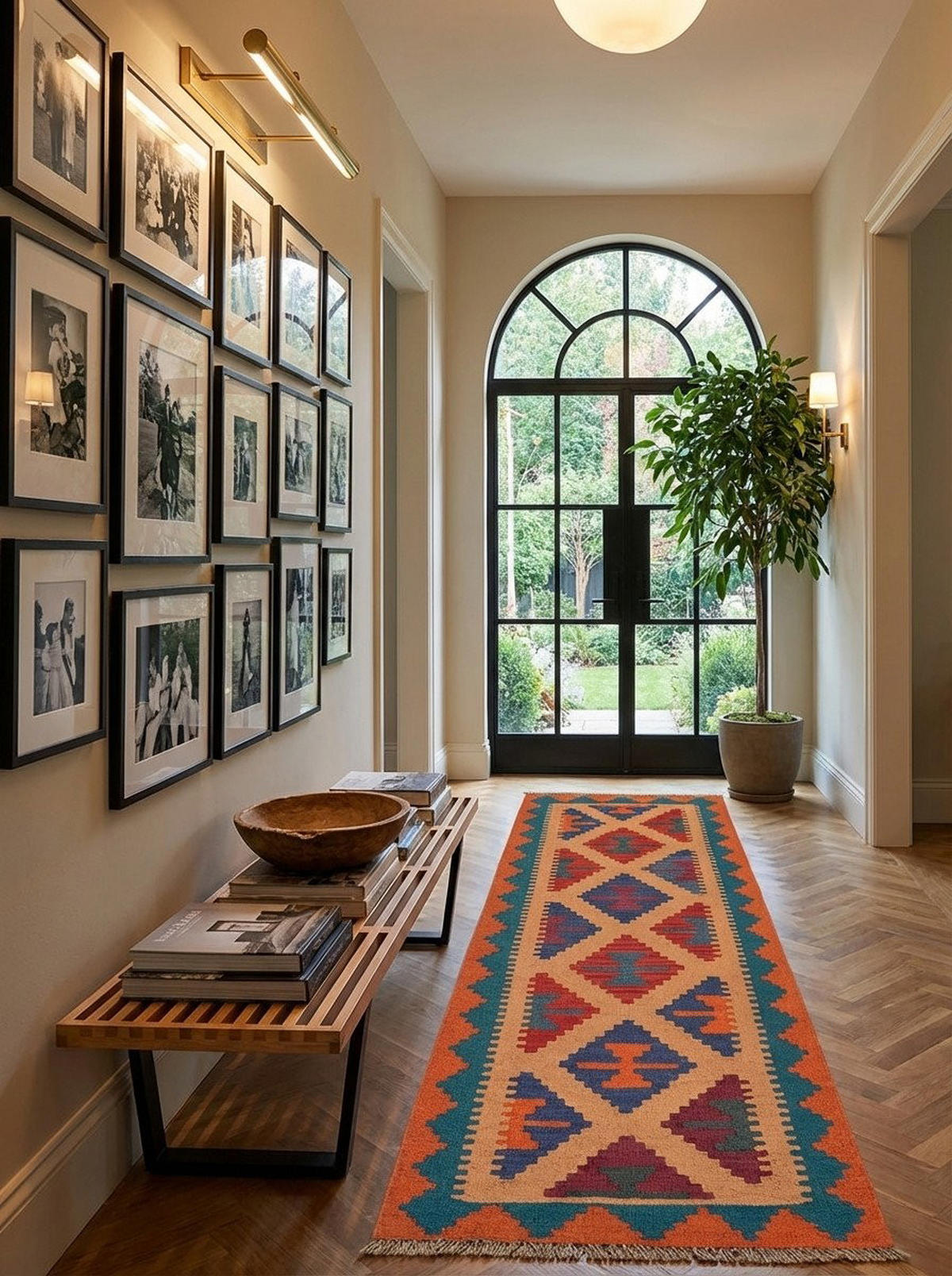 HANDWEBTEPPICH Kelim Gashgai Beige 196/57 cm Schurwolle - Beige, Textil (57/196cm) - Looma