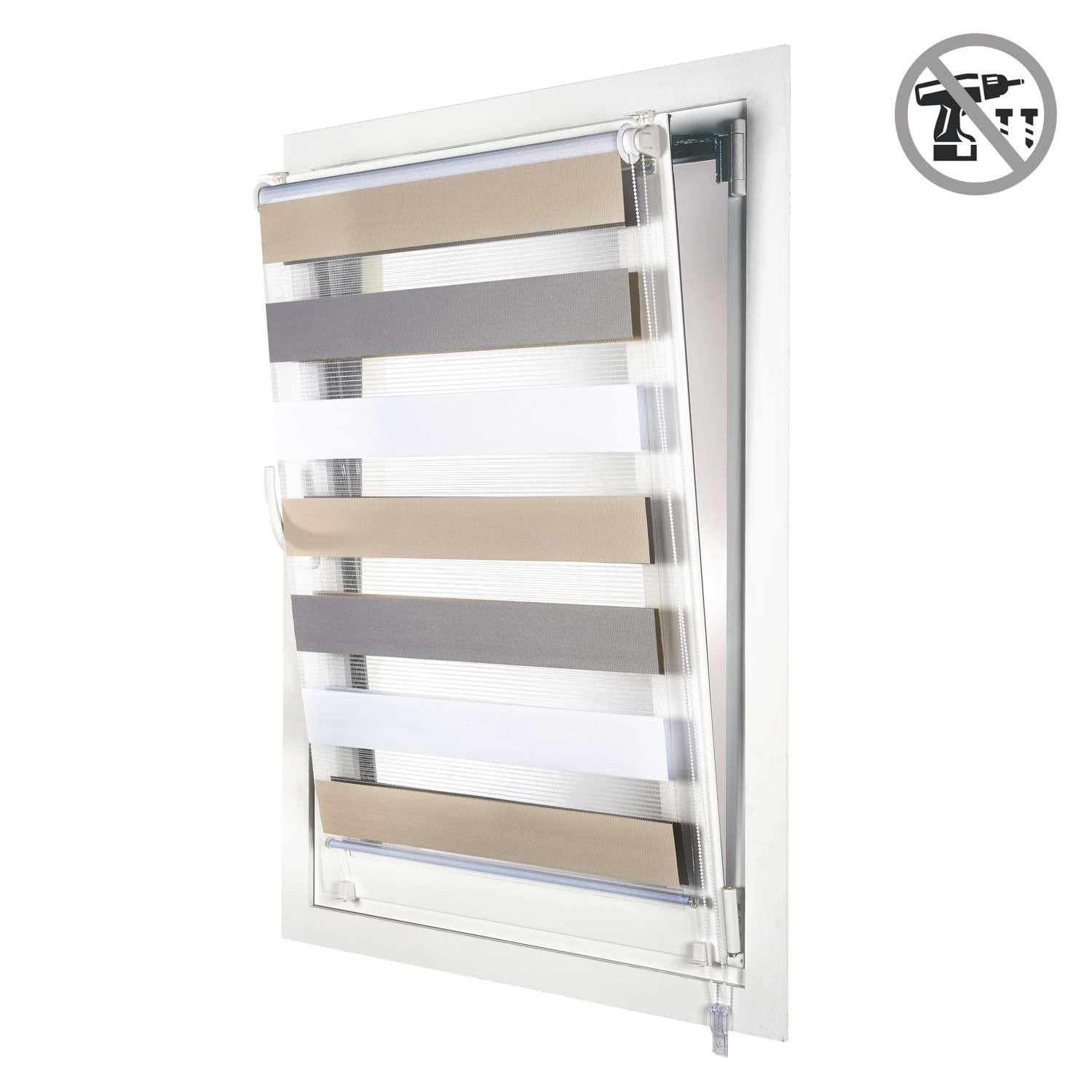 DOPPELROLLO Dreifarbig, 75 cm x 180 cm - Multicolor, Kunststoff (75/180cm) - STORESDECO