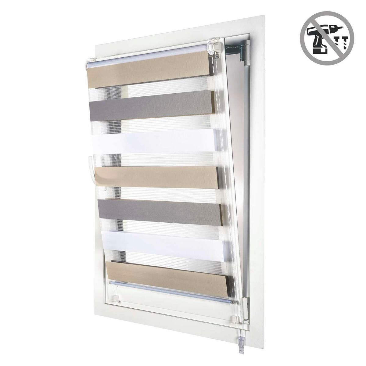DOPPELROLLO Dreifarbig, 75 cm x 180 cm - Multicolor, Kunststoff (75/180cm) - STORESDECO